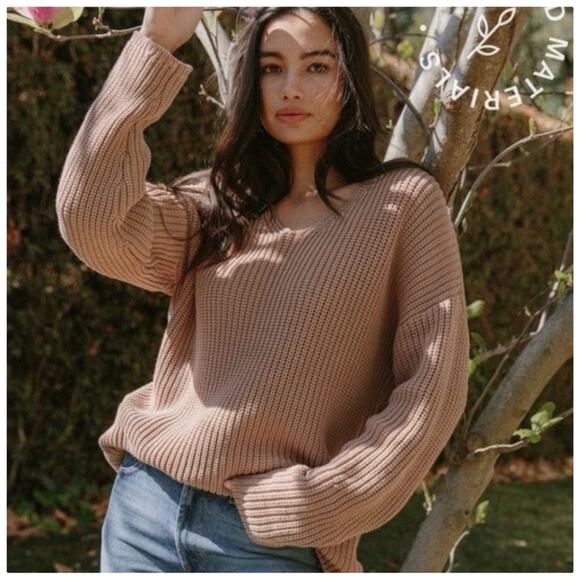 Jenni Kayne Alpaca Cabin Sweater Dusty Rose - Picture 1 of 10